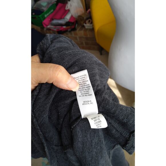 Athleta techie sweat gray cowl hoodie oversized softw/ pocket XLT athletic fall - Picture 11 of 11